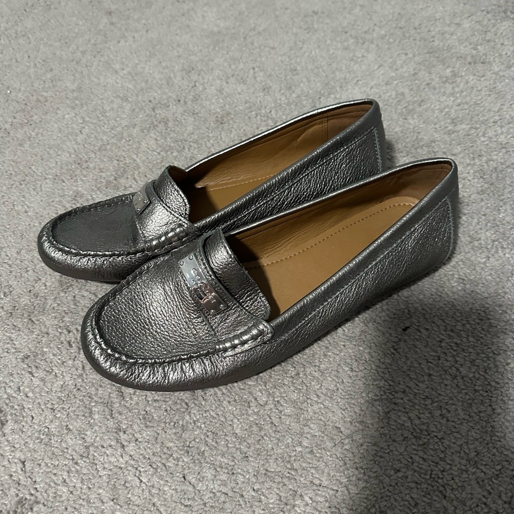 Coach Silver Loafers